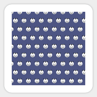 Polka Dots Kitty Blue Sticker